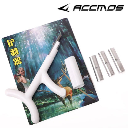Archery Arrow Feather Scraper Vanes Stripper  Clean Remove Plume Tool DIY Shooting Hunting Arrow Accessories