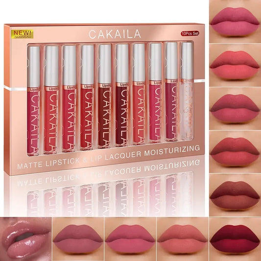 3-12 PCS Matte Lipstick Set  Lip Gloss Sets Non Stick Cup Stain Makeup Beauty For women Waterproof Long lasting Cosmetics