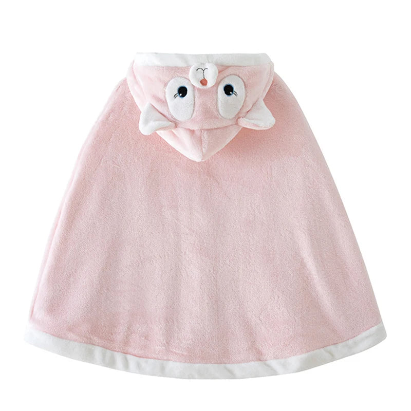 IYEAL  Winter Long Baby Girls Cloak Baby Windbreaker Outwear Thickening Wrap for Autumn and Winter Children Girls Coat