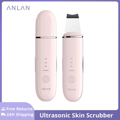 ANLAN Ultrasonic Skin Scrubber Deep Cleaning Limpieza Facial Pore Spatula EMS Facial Lifting Ultrasonic Peeling Skin Care Tool
