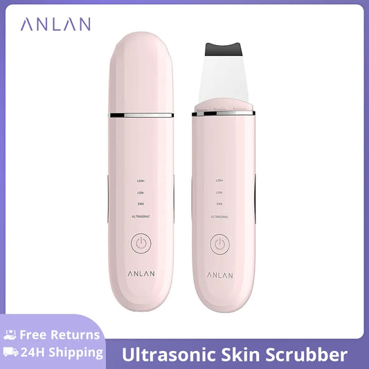 ANLAN Ultrasonic Skin Scrubber Deep Cleaning Limpieza Facial Pore Spatula EMS Facial Lifting Ultrasonic Peeling Skin Care Tool