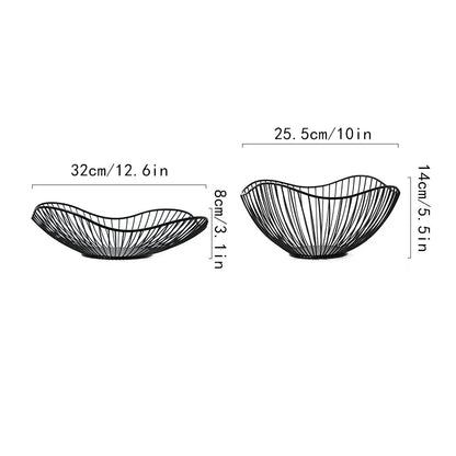 Fruit Basket Durable Metal Wire Storage Bowl Nordic Style Iron Home Snacks Bread Dining Table Indoor Cosmetic Storage Basket