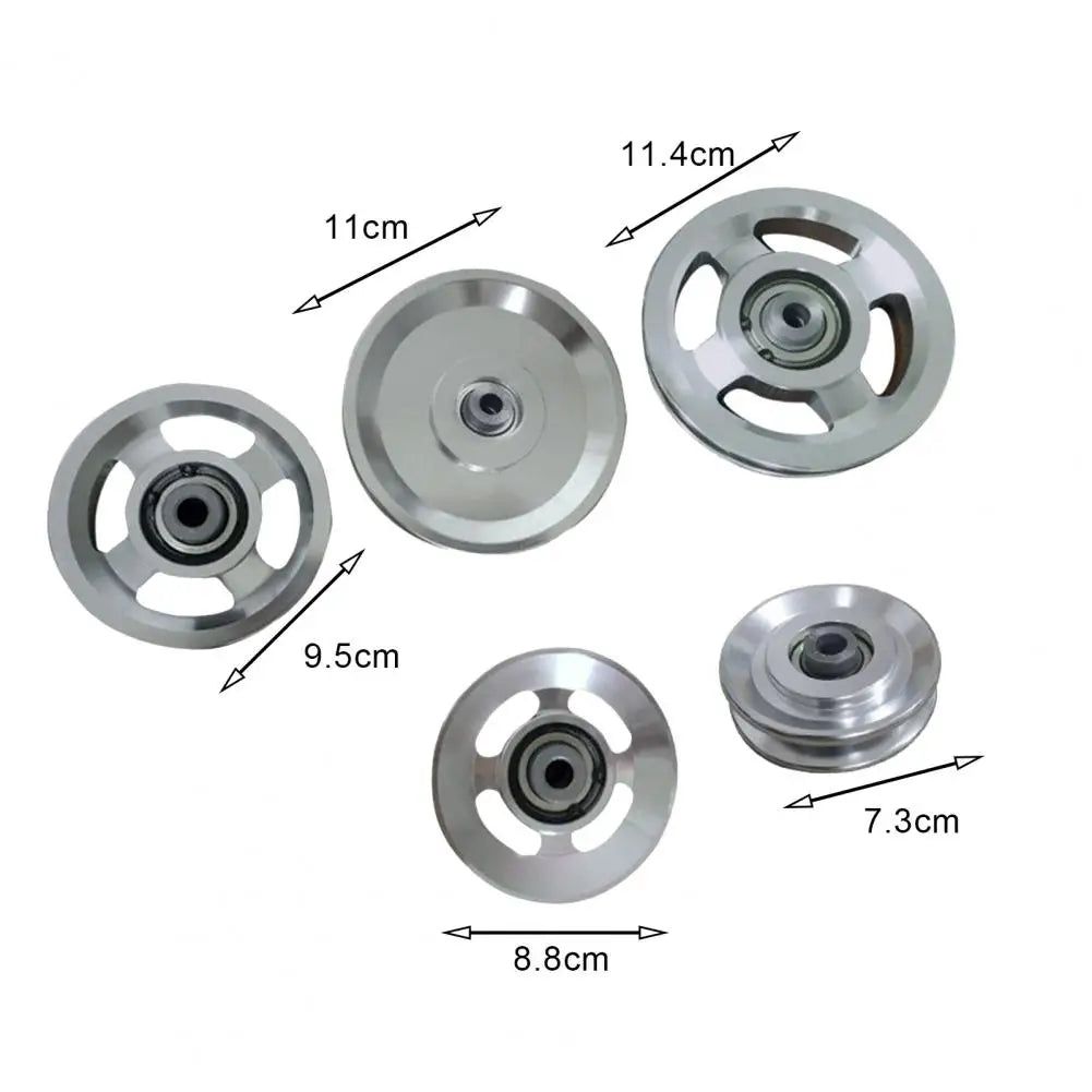 7.3/8.8/9.5/11/11.4cm Universal Pulley Wheel Aluminium Alloy Gym Training Fitness Equipment Bearing Pulley Wheel Replacement