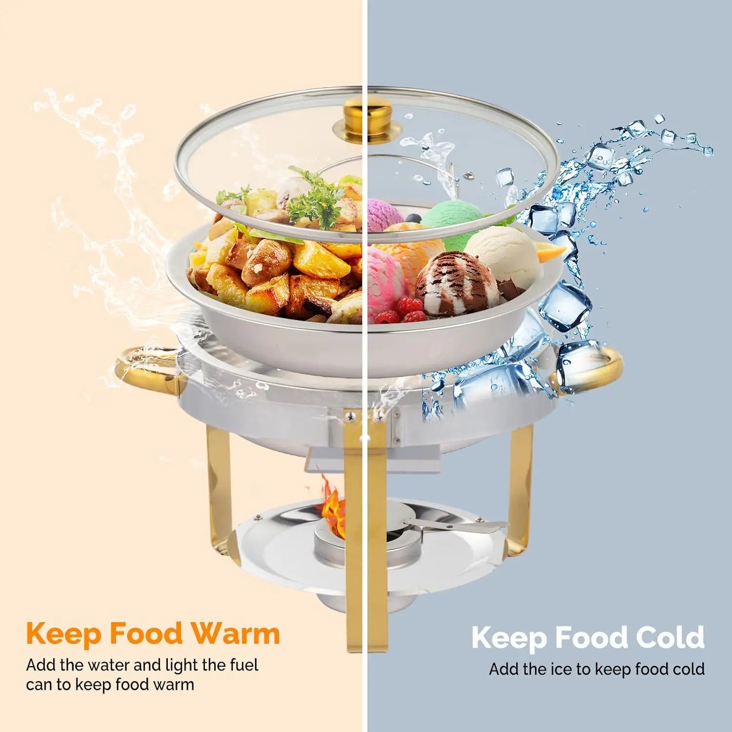 5QT 2-12 Packs Chafing Dish Buffet Set for Catering Event Party