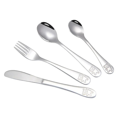 Stainless Steel Spoon Fork Table  Western-Style Knife Tableware Set Feeding  Baby Children Products Food