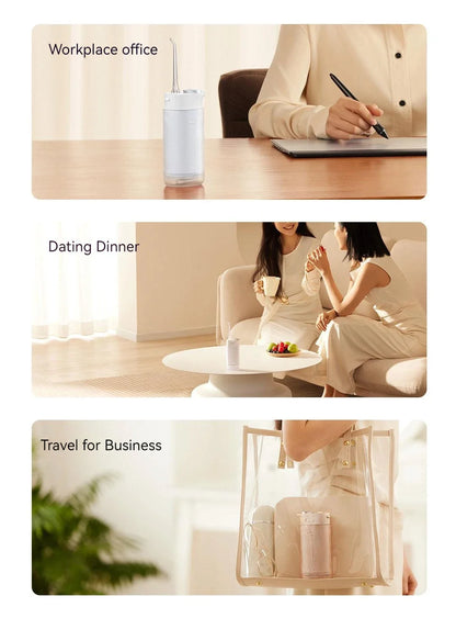 2024 NEW XIAOMI MIJIA Electric Oral Irrigator F400 Portable Water Flosser 200ML 4-Mode Teeth Pick Whitening Cleaner Waterpulse