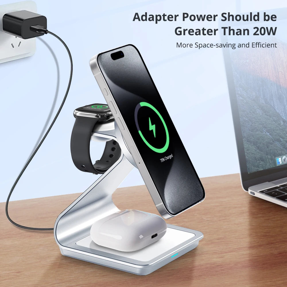 Magnetic 3 in 1 Wireless Charger for iPhone