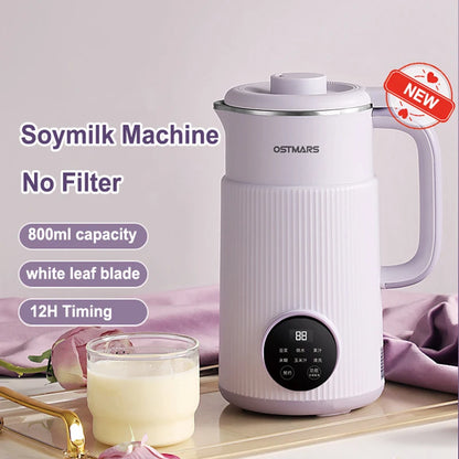 2024 New Household 800ml Electric Soymilk Machine LED Digital Display Multifunctional Blender Juicer Breaker Coffee Machine