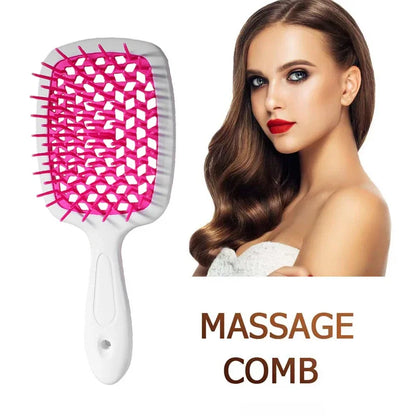 Women's Hair Comb Wide Teeth Air Cushion Combs Scalp Massage Hair Brush Hollow Out Combs Hairdress Styling Tool Accessory Gift