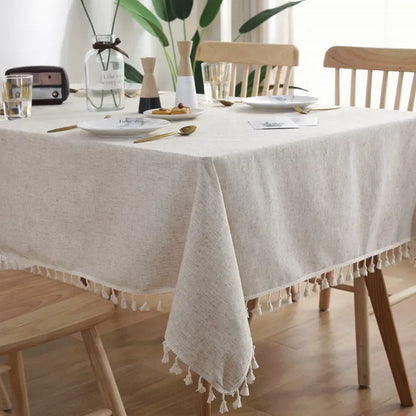 Thicken Cotton Linen Tablecloth for Wedding Home Party Dining Banquet Decoration Flax Fabric Table Cloth Luxurious Table Cover