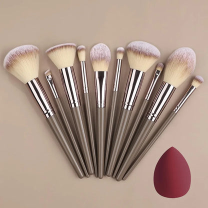 Champagne Golden Makeup Brush Set