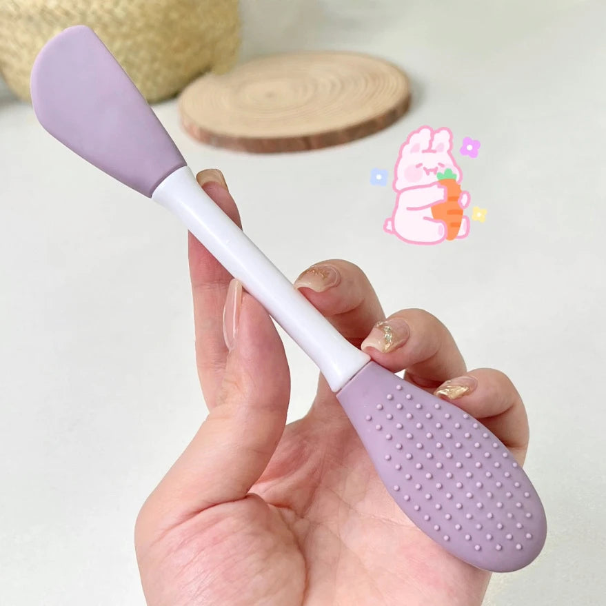 1/2PCS Double Head Silicone Facial Mask Brush Facial Massage Cleaning Brushs DIY Mud Film Scraper Facial Care Tool Dropshiping