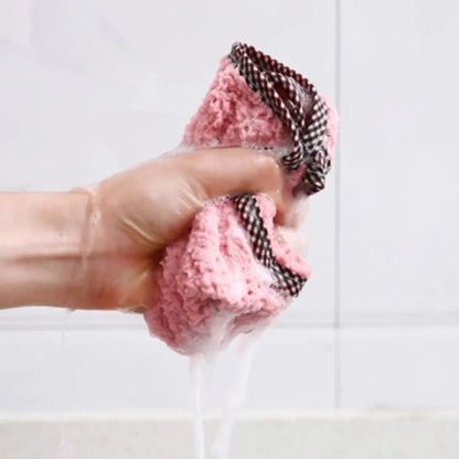 Kitchen dishcloth does not stick to oil, does not shed lint, can be hung as a hand towel, kitchen oil removal cleaning cloth