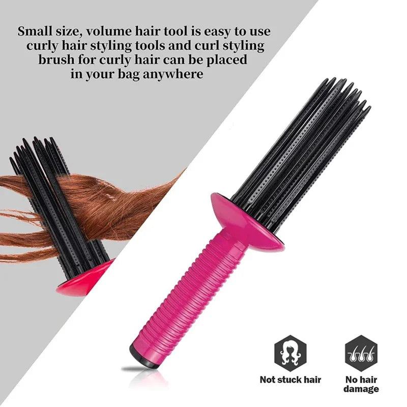 Air Volume Hair Fluffy Styling Curler Comb Hair Curler Comb Heatless Curling Roller Hair Styling Tools For Women roll comb