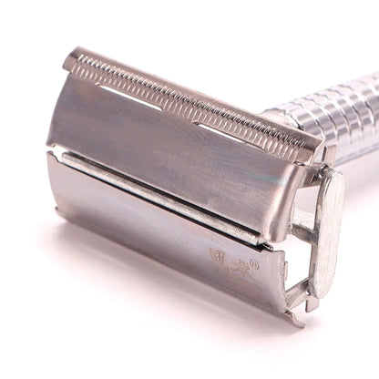 Double Edge Beard Hair Shaver Set Men's Traditional Classic Beard Razor Shaver Stainless Steel Safety Mens Trimmer Blades Box
