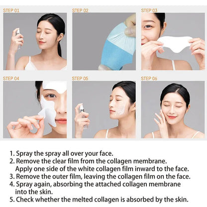 1set Highprime Collagen Film Water Soluble Moisturizing Paste Essence Patch Collagen Soluble Facial Mask Skin Care