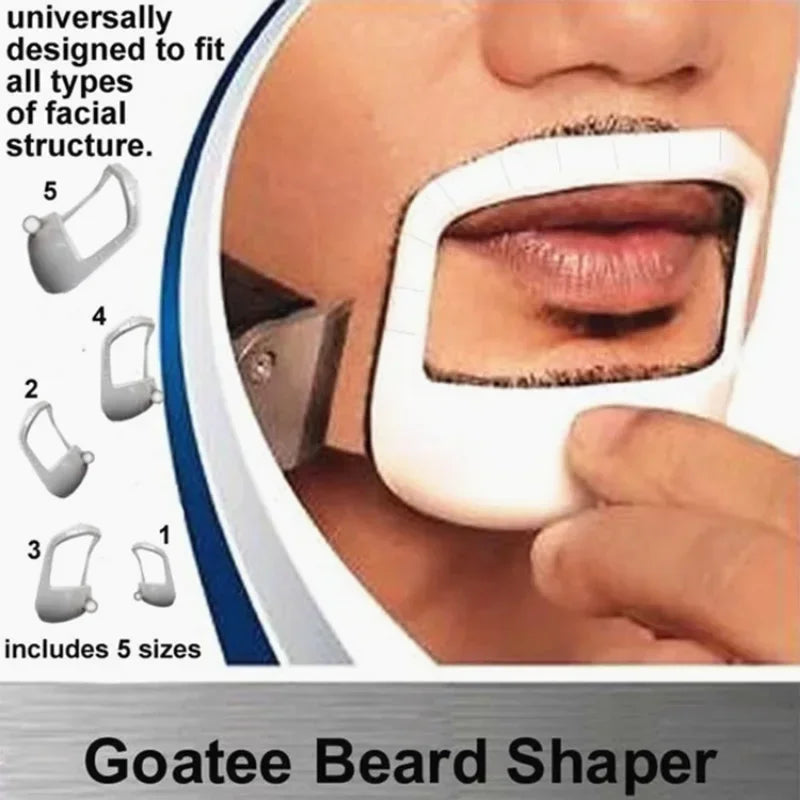 5Pcs/set Men Beard Styling Tool Men Beard Goatee Shaving Template Beard Shaving Face Care Modeling Grooming Gift for Husband