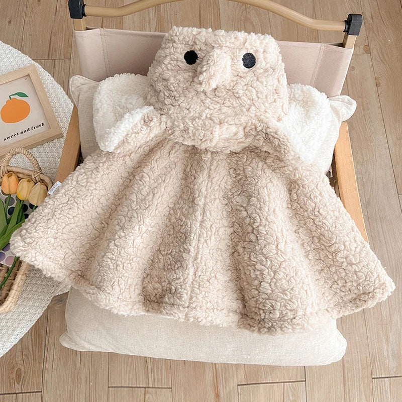 IYEAL   Winter Baby Boys Girls Warm Fleece Cloak Baby Windbreaker Outwear Thickening Wrap for Autumn and Winter Baby Girls Coat