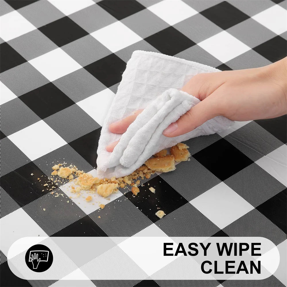 Olanly Rectangle Table Cover Elastic Waterproof Table Covers Fitted Vinyl Tablecloth For Home Party Camping Table Cloth Outdoor