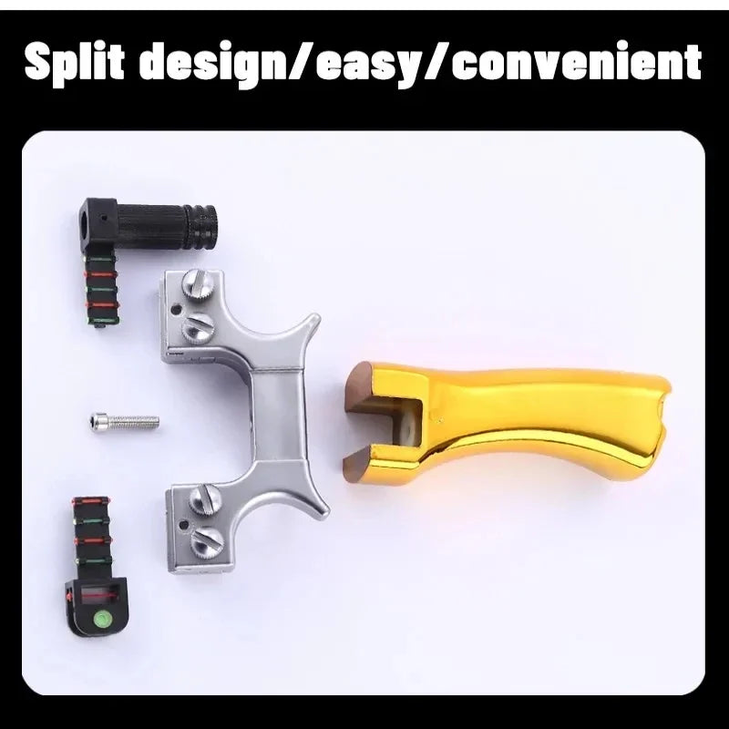 NEWLaser Assisted Aiming Slingsshot Double Screw Fast Compression Slingshot Outdoor Hunting Shooting Fishing Hunting Accessories
