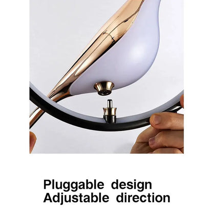 Nordic Magpie Bird LED Cord Pendant Lamps