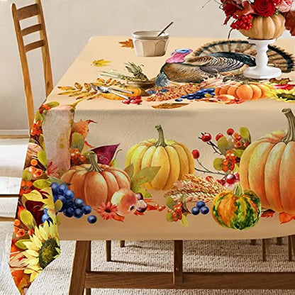 Tablecloth For Thanksgiving Party Waterproof Oilproof Tablecloth Household Rectangular Tablecloth Kitchen Dining Table Decor