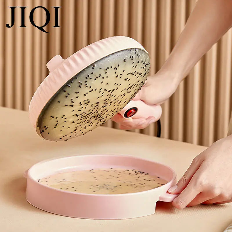Mini Automatic Electric Crepe Maker Spring Cake Pie Cooker Non-stick Pizza Griddle Pancake Pan Pot Baking Grill Cooking Plate EU