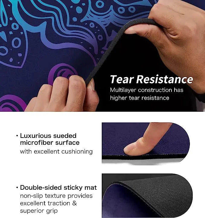 Pilates Round Oversize Yoga Mat Suede Rubber Non-Slip Dia 140cm Exercise Meditation Workout Mat for Home Outdoor