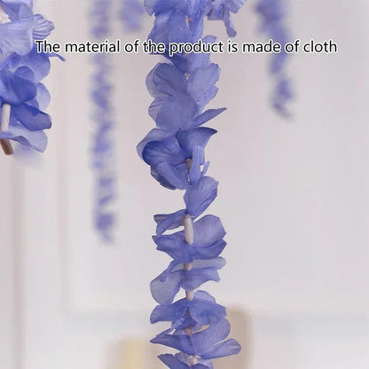 5PCS Wisteria Artificial Hanging Flower Vine for Arch Backdrop Decor Wedding Home Decoration Silk Wisteria String Fake Flower