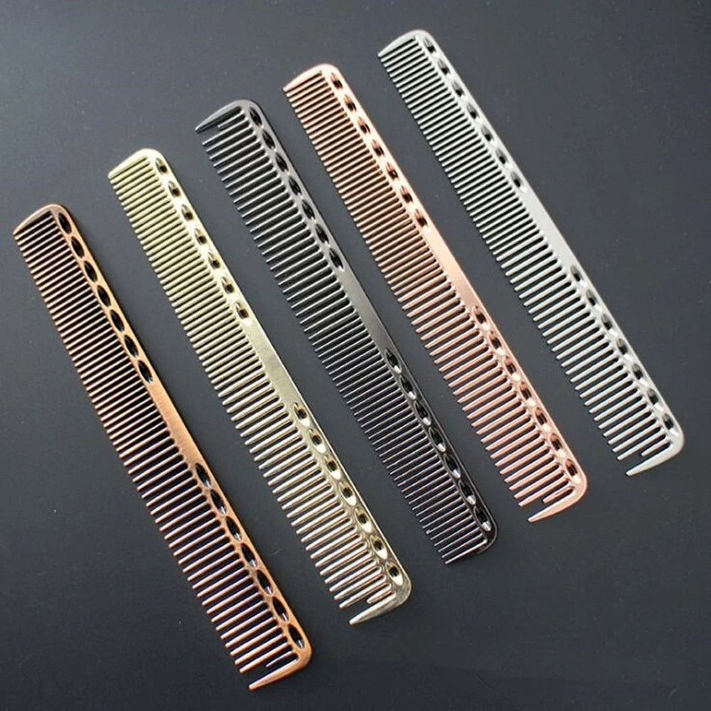 Hair Brush Aluminum Comb Set Barber Metal Hair Dressing Combs Multi-purpose Hairdresser Cutting Hairbrush Salon Beauty Tools
