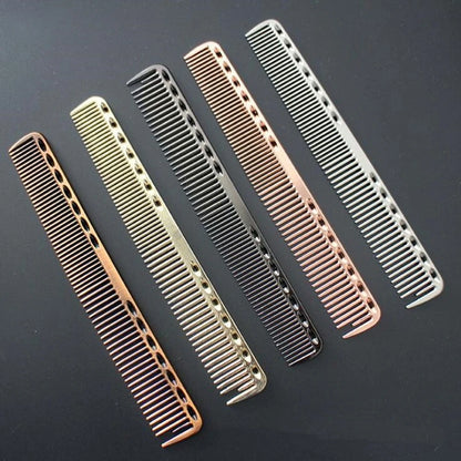 Hair Brush Aluminum Comb Set Barber Metal Hair Dressing Combs Multi-purpose Hairdresser Cutting Hairbrush Salon Beauty Tools