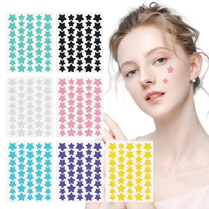 40Pcs/sheet Colorful Cute Star Heart Shaped Treatment Sticker Invisible Cover Removal Pimple Patch Skin Care