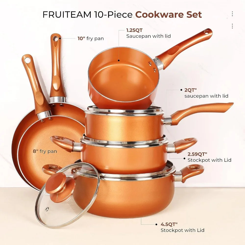 Copper Aluminum Cookware Set