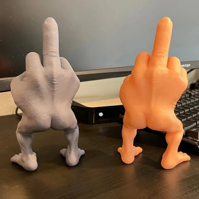 3D Printing Middle Finger Figure With Legs Home Decor Bedroom Decoration Miniatures Antistress Novelties 2024 Action Crafts