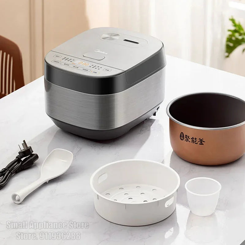 Midea 3L Electric Rice Cooker Multicooker Non-Stick Universal Cooking Machine Small Flat Cooker Appliances For Kitchen and Home