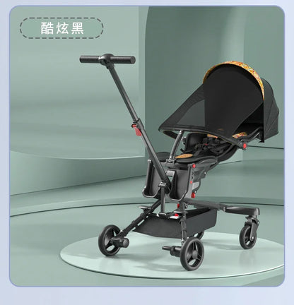 Stroller Children's Cart Lay Flat Prams Portable Travel Baby Carriage Luxury High Landscape Baby Seat Rotation Commutation