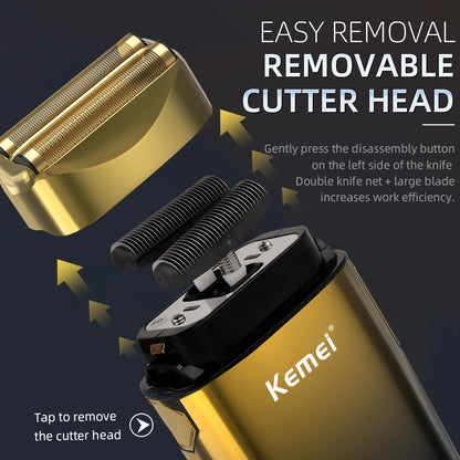 Kemei 7500 RPM Electric Shaver Professional Hair Beard Razor Rechargeable Beard Trimmer Shaving Cutting Machine for Men KM-TX10