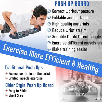 Professional Push Up Strength Training Equipment Foldable Push-up Board for Chest Abdomen Arms and Back Train Home Gym Equipment