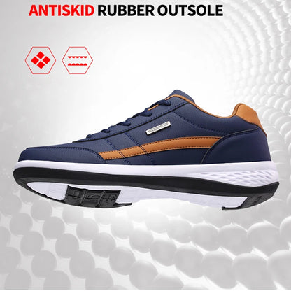 Fashion Casual Shoes Men's Outdoor PU Leather Trend Lightweight And Comfortable Lace-up Casual Shoes Outdoor Sports Shoes
