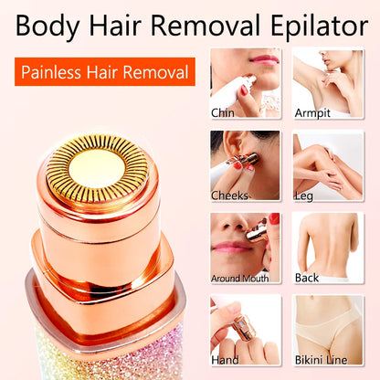 2 in 1 Electric Eyebrow Trimmer Makeup Painless Eye Brow Epilator Shaver Razors Portable Facial Hair Remover Lady depilator