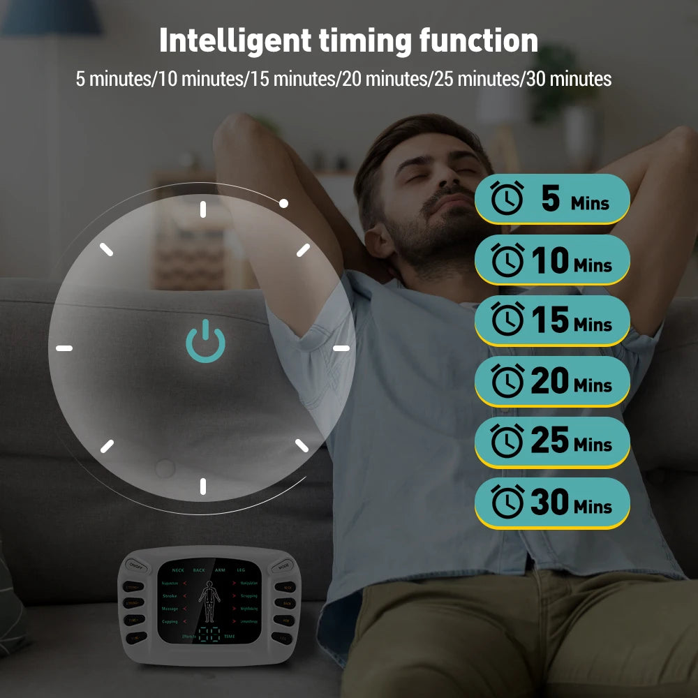 Micro Current Pulse Physical Therapy Massager Shoulder Neck Mini Physiotherapy Digital Meridian Medium Frequency