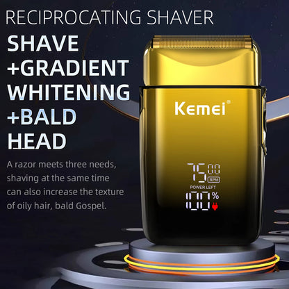 Kemei 7500 RPM Electric Shaver Professional Hair Beard Razor Rechargeable Beard Trimmer Shaving Cutting Machine for Men KM-TX10