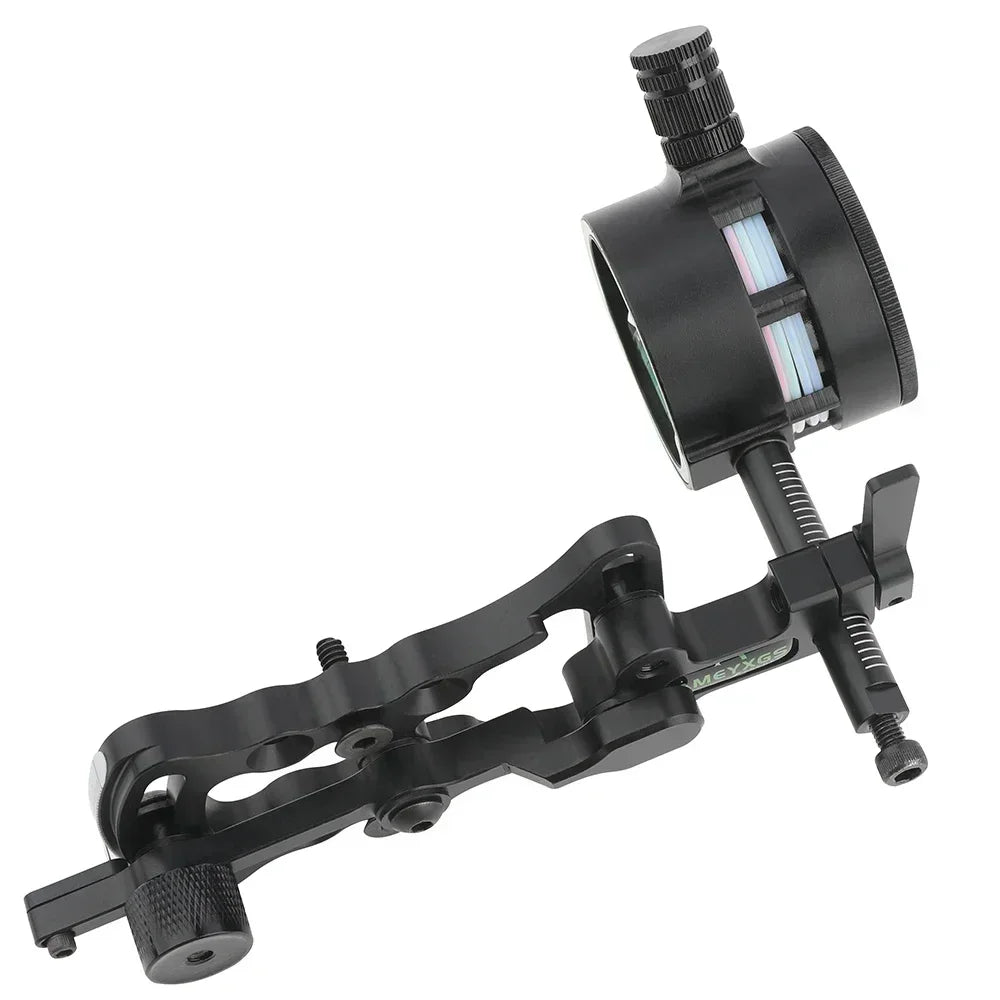 Archery Compound Bow Sight 2 Pin 0.019 Optical Fiber Pin Aviation Aluminum Adjustable Pointer Shooting Aim Outdoor Hunting Sport