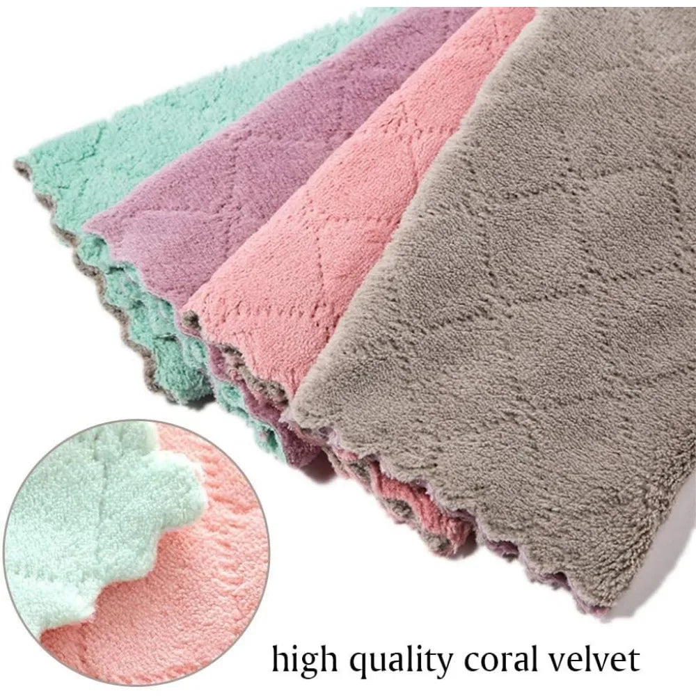 Microfiber Cleaning Cloth Set，All-Purpose Softer Highly AbsorbentReusable Dish Towels kitchen towel  kitchen towels