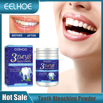 Teeth Bleaching Powder Whitening Improve Dental Plaque Satin Removal Protect Gum Oral Hygiene Breath Fresh Tooth Clean Powder