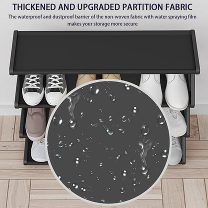 4 Tier Plastic Shoe Storage Rack Free Standing Large Capacity Rack For Home Bedroom