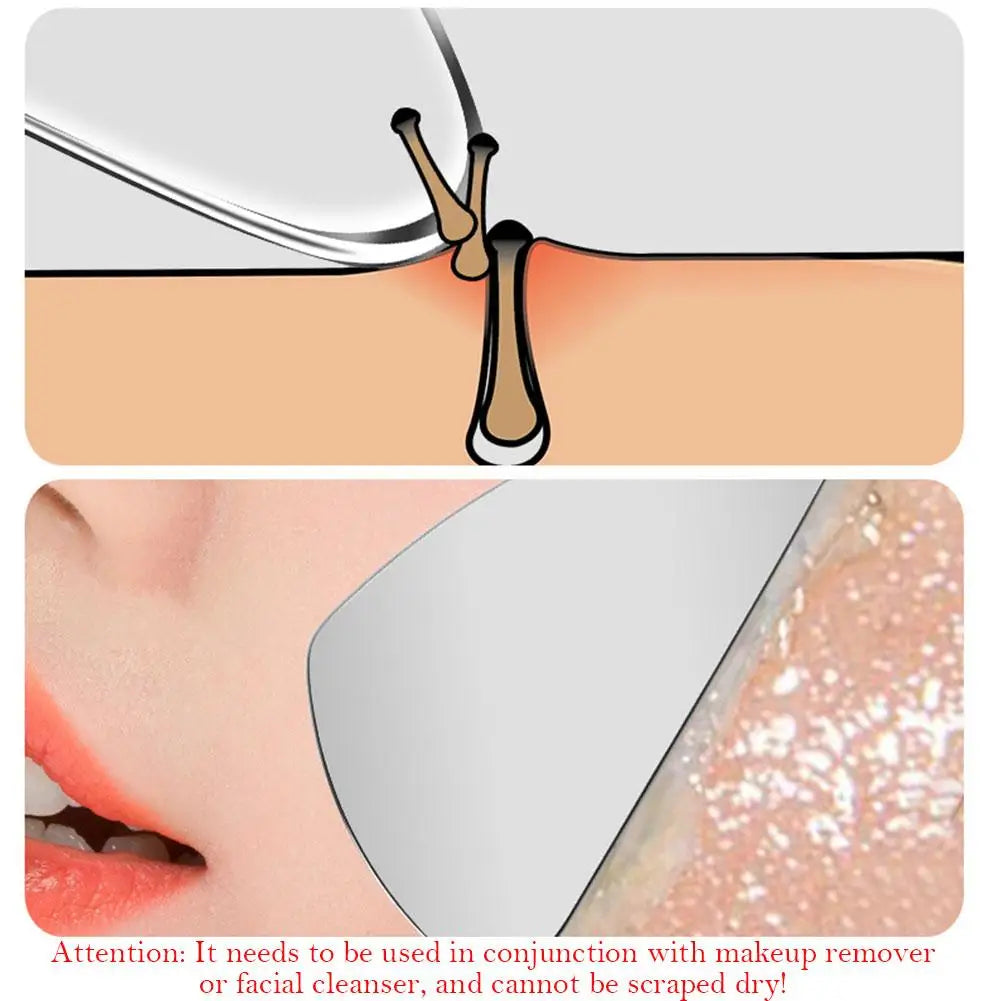 Stainless Steel Gua Sha Scraper Massager For Face Neck Body Massage Tool Facial Skin Care Board Face Massager O8O1