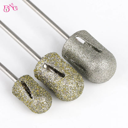 BNG Diamond Drill Bit 3/32" Rotary Burr Foot Cuticle Clean Manicure Pedicure Tools Drill Accessories Nail Mills Cutters