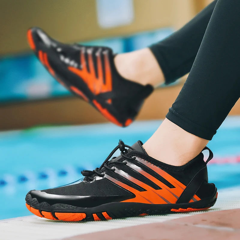Unisex Barefoot Shoes Gym Sport Running Fitness Sneakers Outdoor Beach Water Sports Upstream Aqua Shoes Men Women Size 35-47