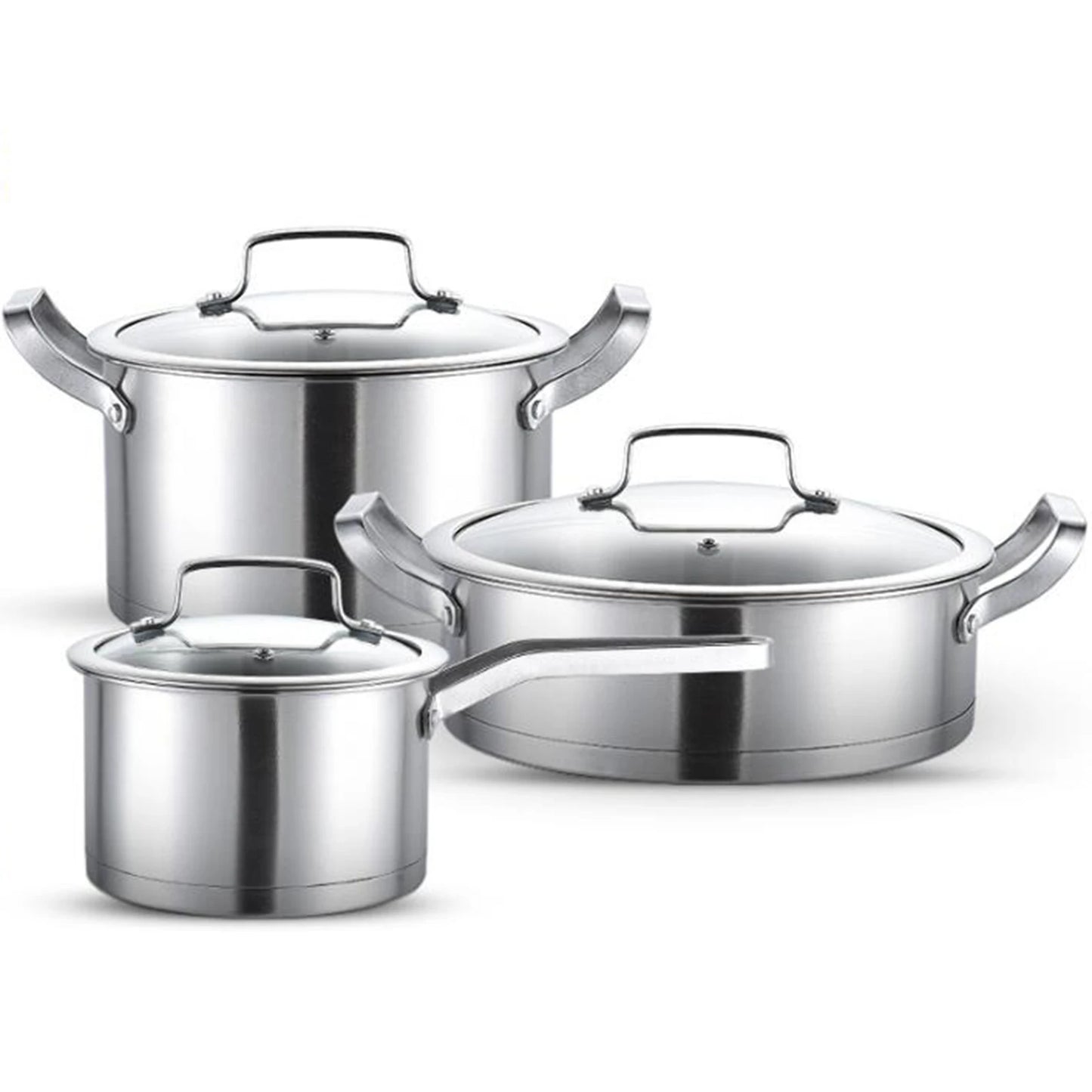 3Pcs Stainless Steel Pot Set